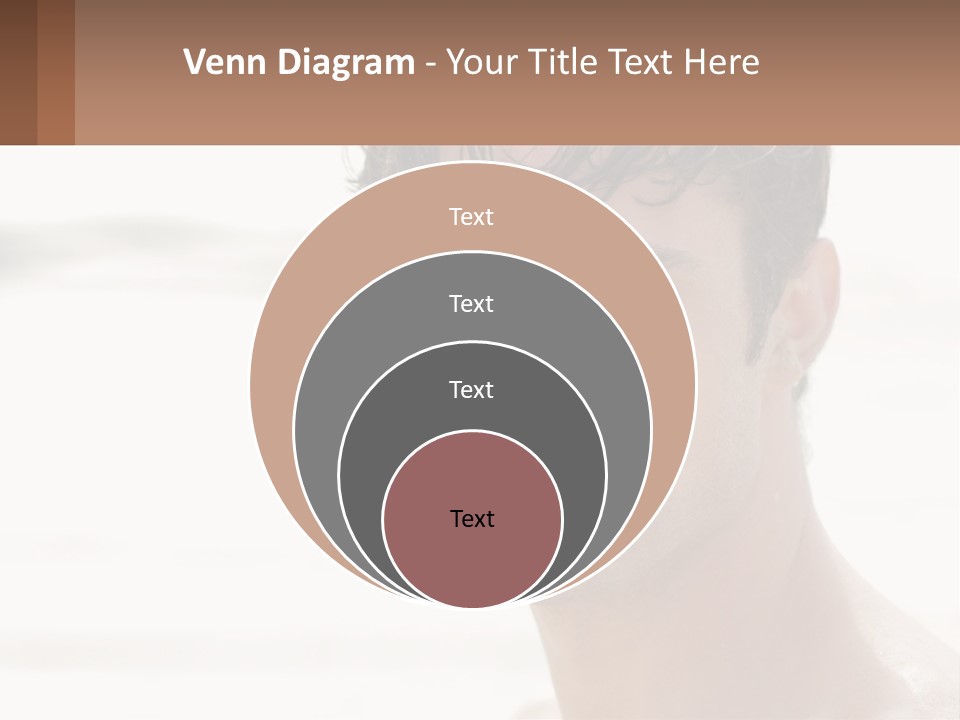 A Man Is Smiling With A Brown Background PowerPoint Template