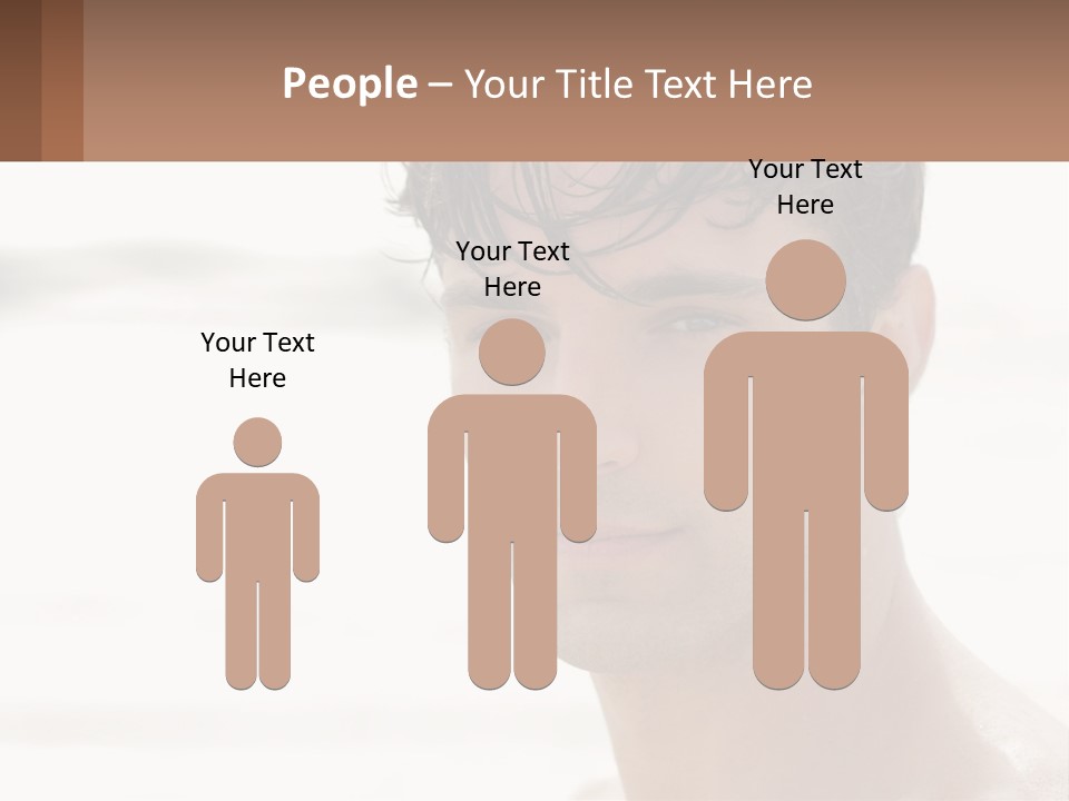 A Man Is Smiling With A Brown Background PowerPoint Template