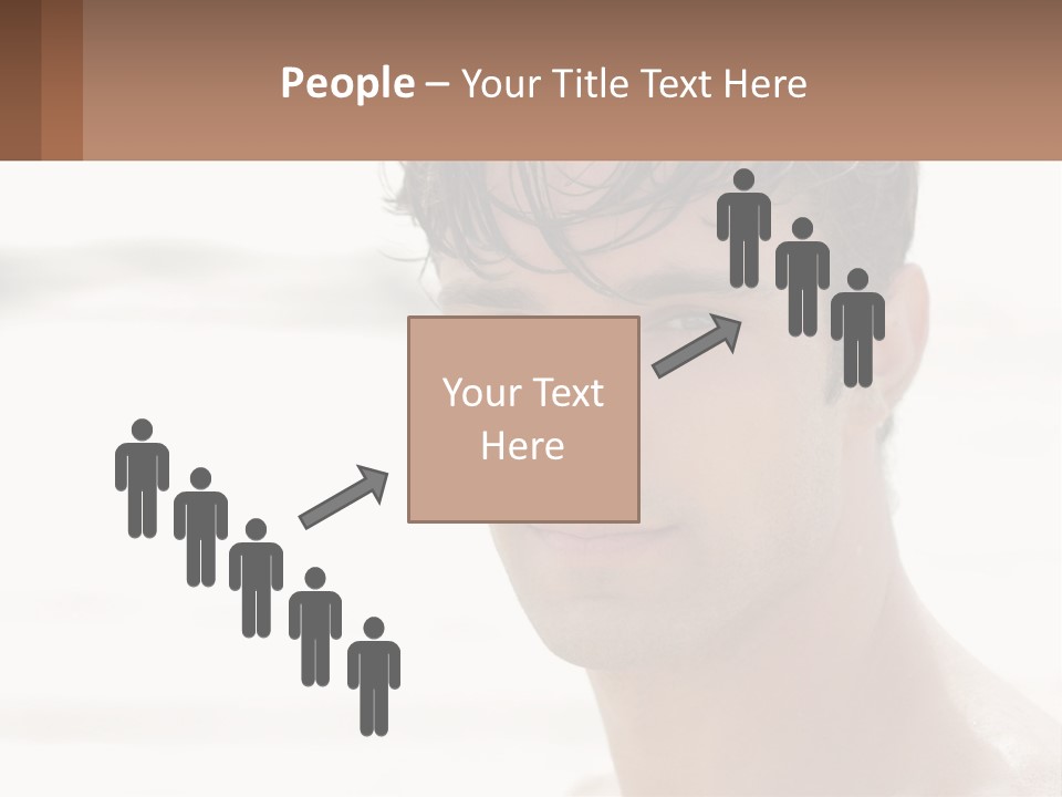 A Man Is Smiling With A Brown Background PowerPoint Template