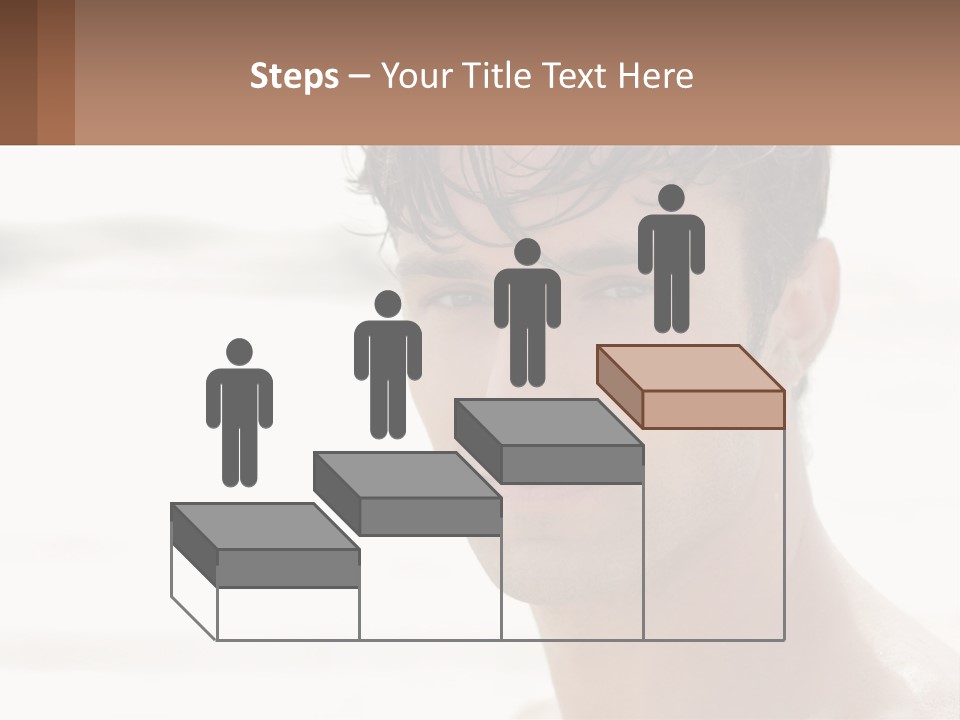 A Man Is Smiling With A Brown Background PowerPoint Template