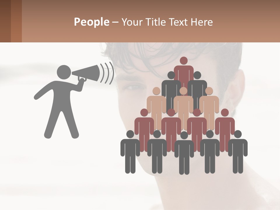 A Man Is Smiling With A Brown Background PowerPoint Template