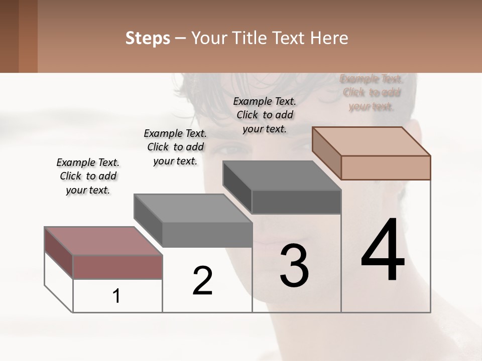 A Man Is Smiling With A Brown Background PowerPoint Template