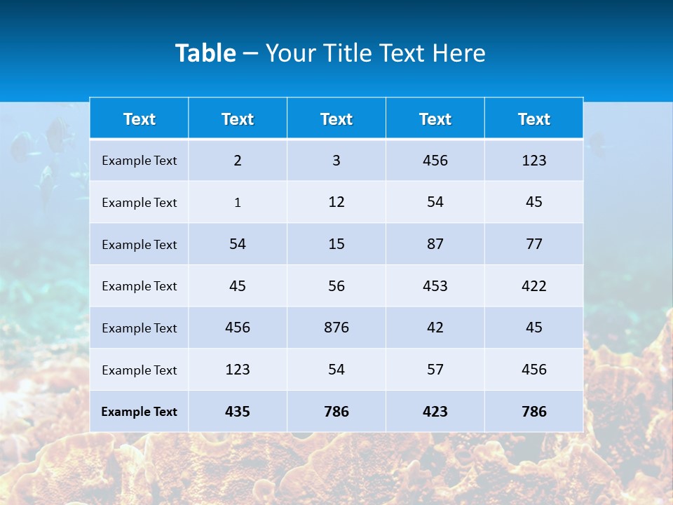 A Group Of Fish Swimming Over A Coral Reef PowerPoint Template