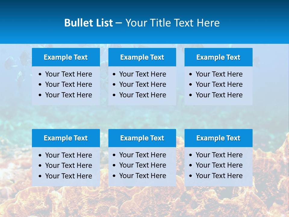 A Group Of Fish Swimming Over A Coral Reef PowerPoint Template
