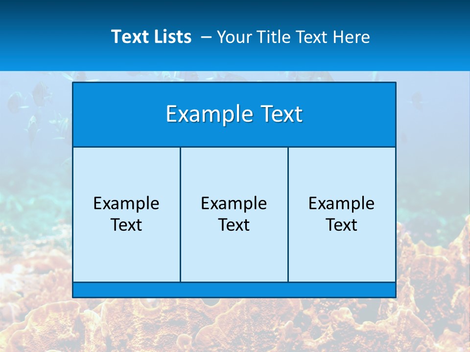 A Group Of Fish Swimming Over A Coral Reef PowerPoint Template