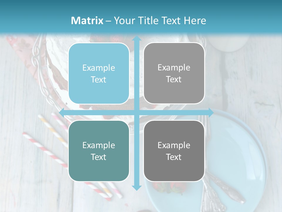 A Cake With Strawberries On Top Of It On A Table PowerPoint Template