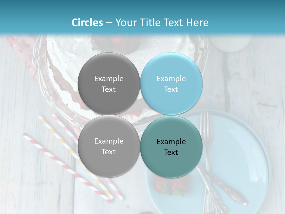 A Cake With Strawberries On Top Of It On A Table PowerPoint Template