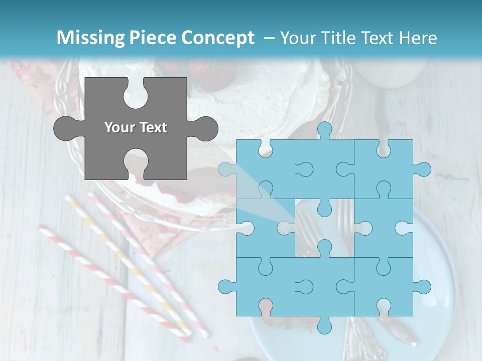 A Cake With Strawberries On Top Of It On A Table PowerPoint Template