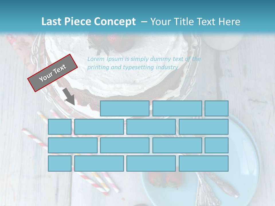 A Cake With Strawberries On Top Of It On A Table PowerPoint Template