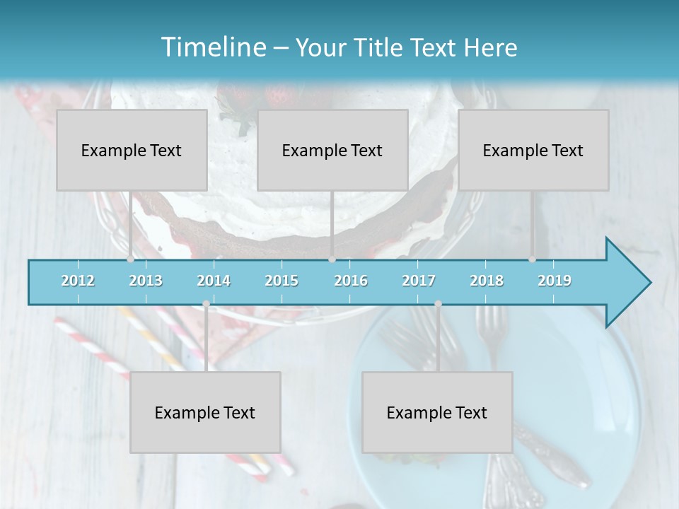 A Cake With Strawberries On Top Of It On A Table PowerPoint Template