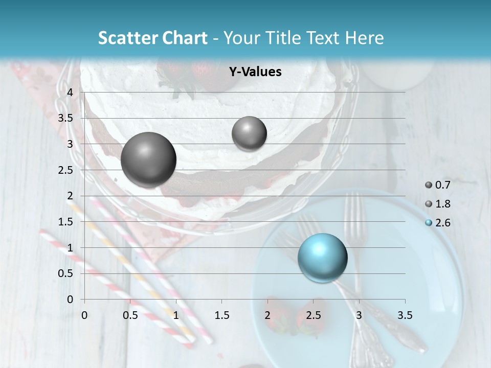 A Cake With Strawberries On Top Of It On A Table PowerPoint Template