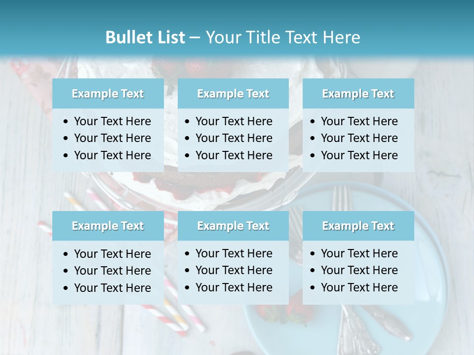 A Cake With Strawberries On Top Of It On A Table PowerPoint Template