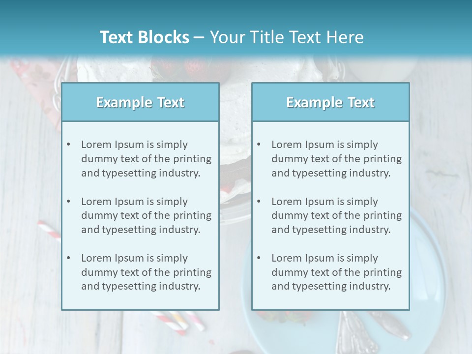 A Cake With Strawberries On Top Of It On A Table PowerPoint Template