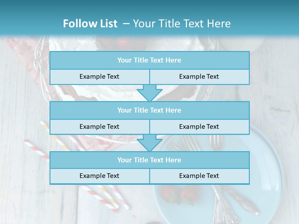 A Cake With Strawberries On Top Of It On A Table PowerPoint Template