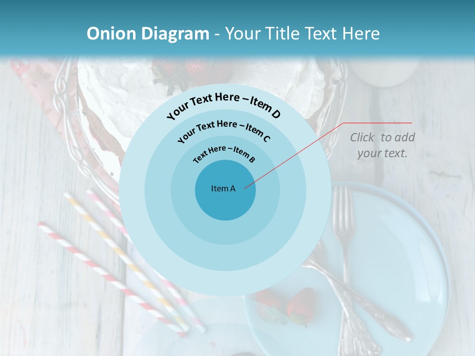 A Cake With Strawberries On Top Of It On A Table PowerPoint Template