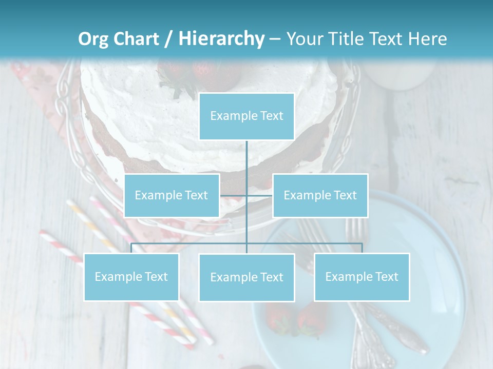A Cake With Strawberries On Top Of It On A Table PowerPoint Template