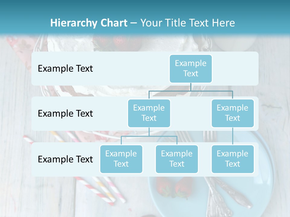 A Cake With Strawberries On Top Of It On A Table PowerPoint Template
