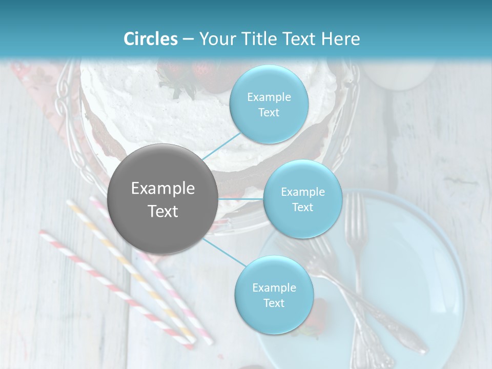 A Cake With Strawberries On Top Of It On A Table PowerPoint Template