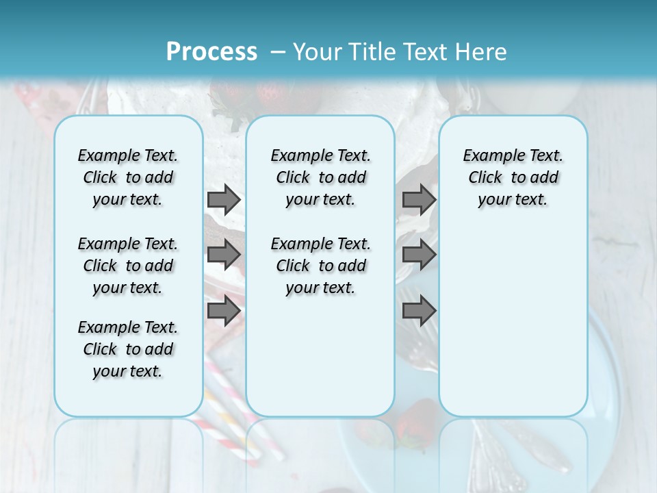 A Cake With Strawberries On Top Of It On A Table PowerPoint Template