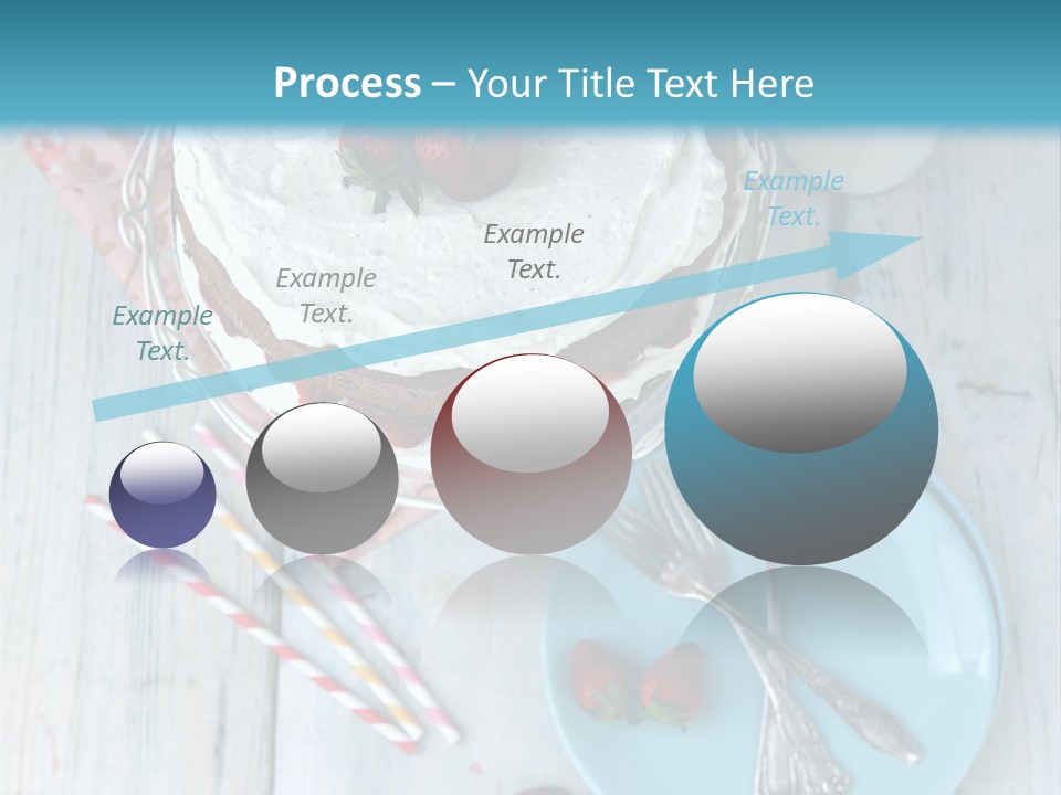 A Cake With Strawberries On Top Of It On A Table PowerPoint Template