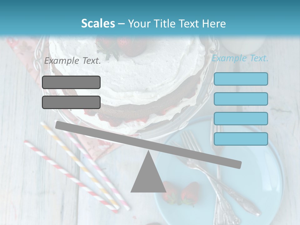 A Cake With Strawberries On Top Of It On A Table PowerPoint Template