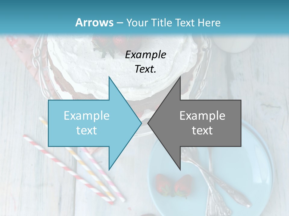 A Cake With Strawberries On Top Of It On A Table PowerPoint Template