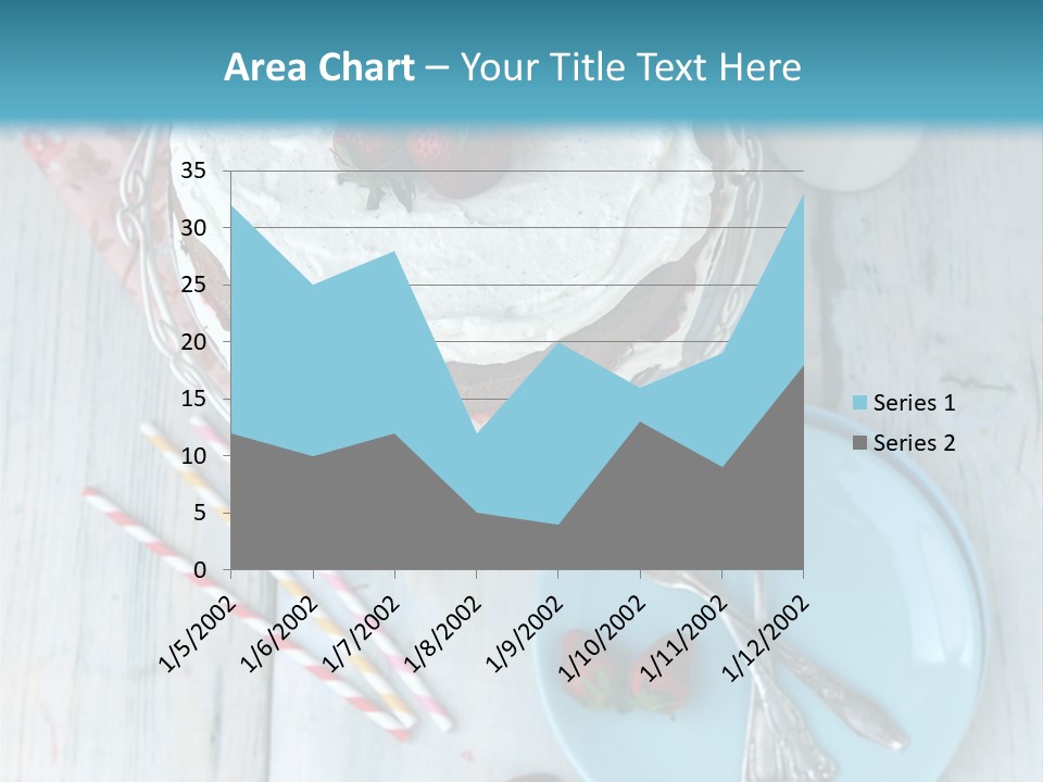 A Cake With Strawberries On Top Of It On A Table PowerPoint Template