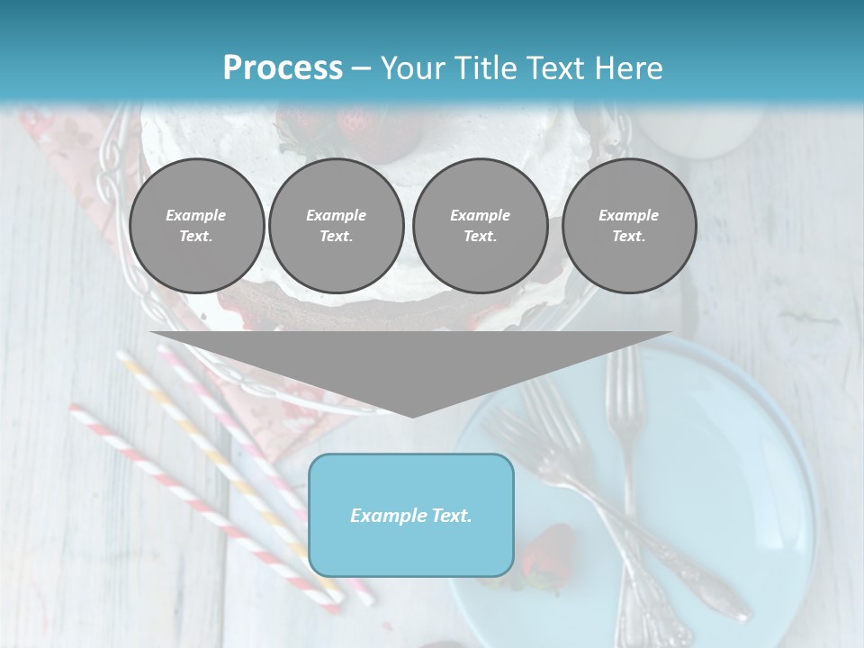 A Cake With Strawberries On Top Of It On A Table PowerPoint Template
