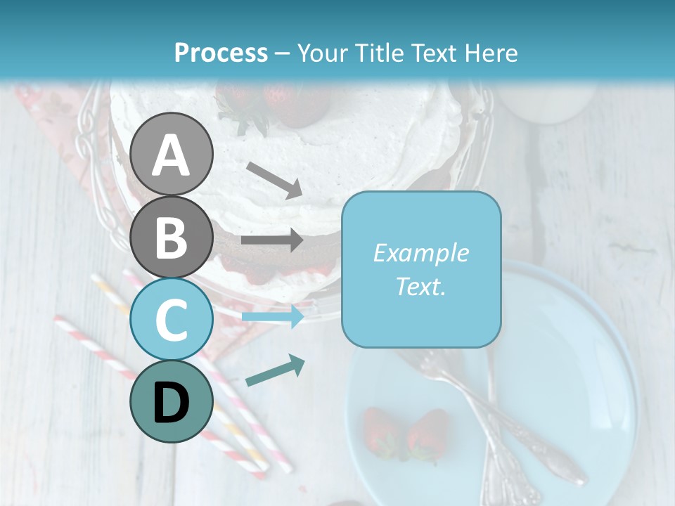 A Cake With Strawberries On Top Of It On A Table PowerPoint Template