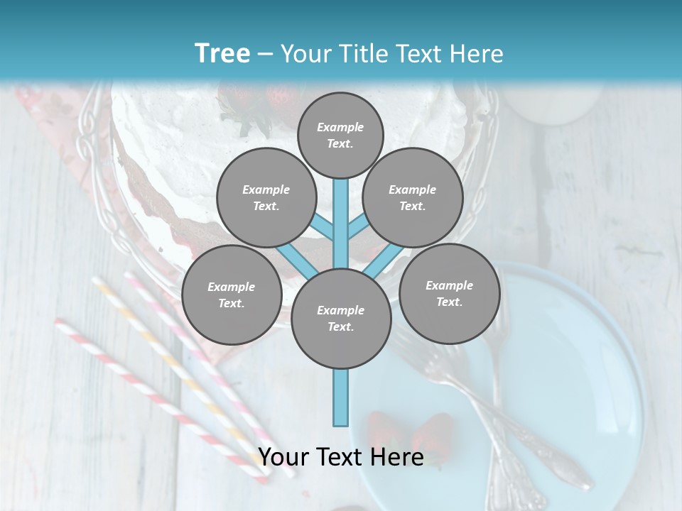 A Cake With Strawberries On Top Of It On A Table PowerPoint Template