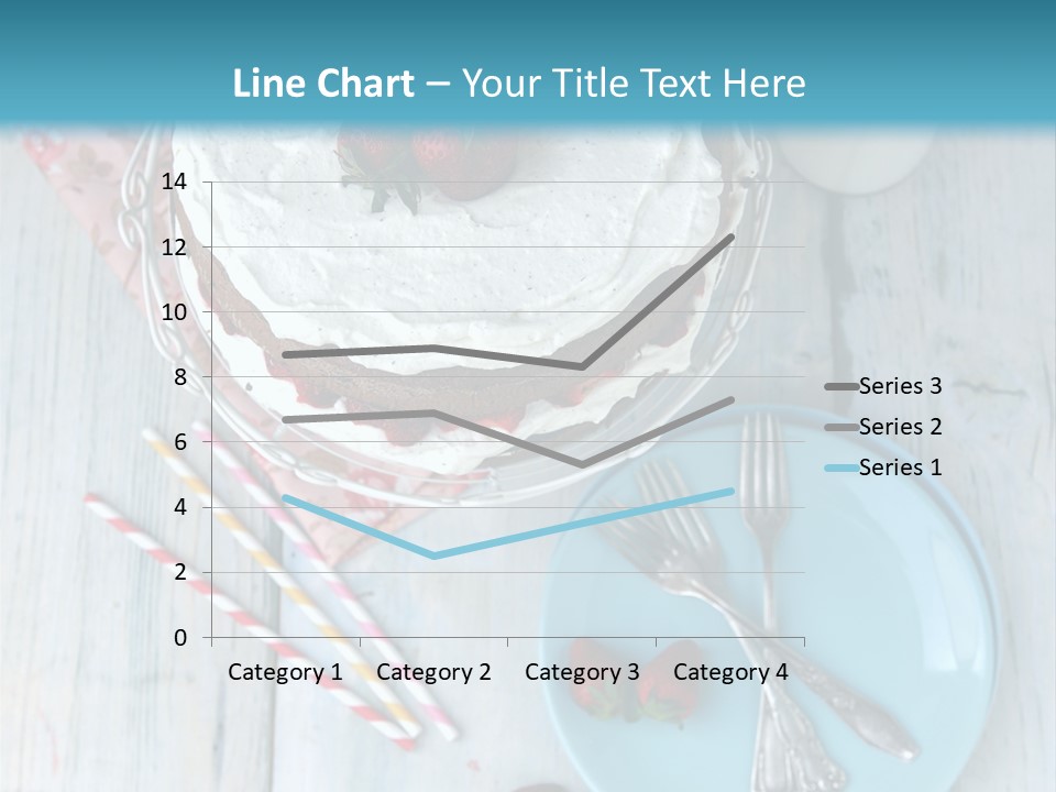 A Cake With Strawberries On Top Of It On A Table PowerPoint Template