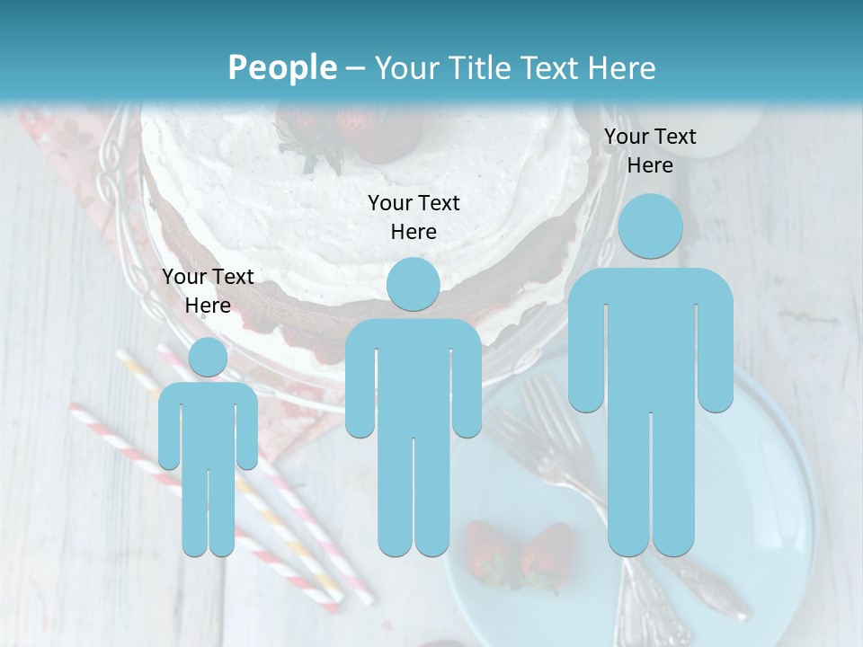 A Cake With Strawberries On Top Of It On A Table PowerPoint Template