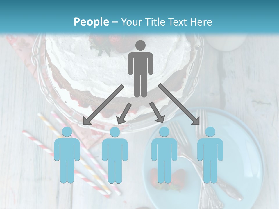 A Cake With Strawberries On Top Of It On A Table PowerPoint Template