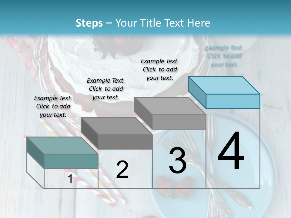 A Cake With Strawberries On Top Of It On A Table PowerPoint Template