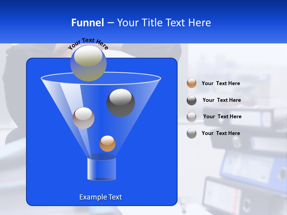 A Man Sitting At A Desk With His Head In His Hands PowerPoint Template