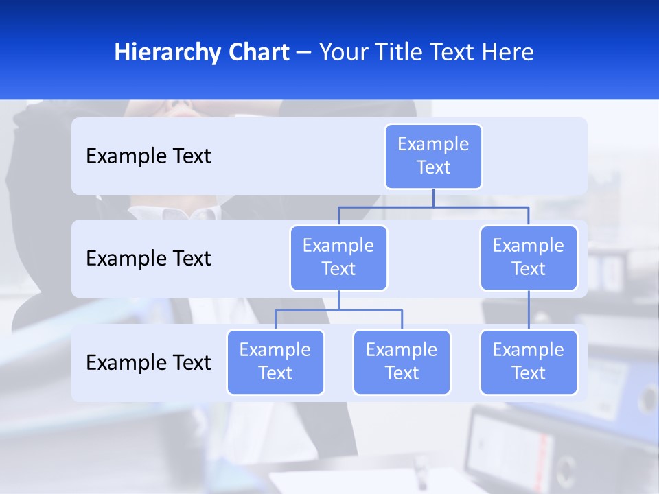 A Man Sitting At A Desk With His Head In His Hands PowerPoint Template