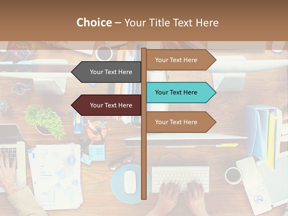 A Group Of People Sitting At A Table Working On Laptops PowerPoint Template