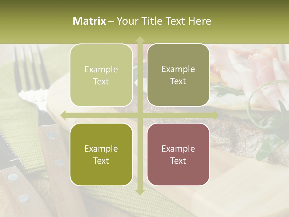 A Plate Of Food With A Knife And Fork PowerPoint Template