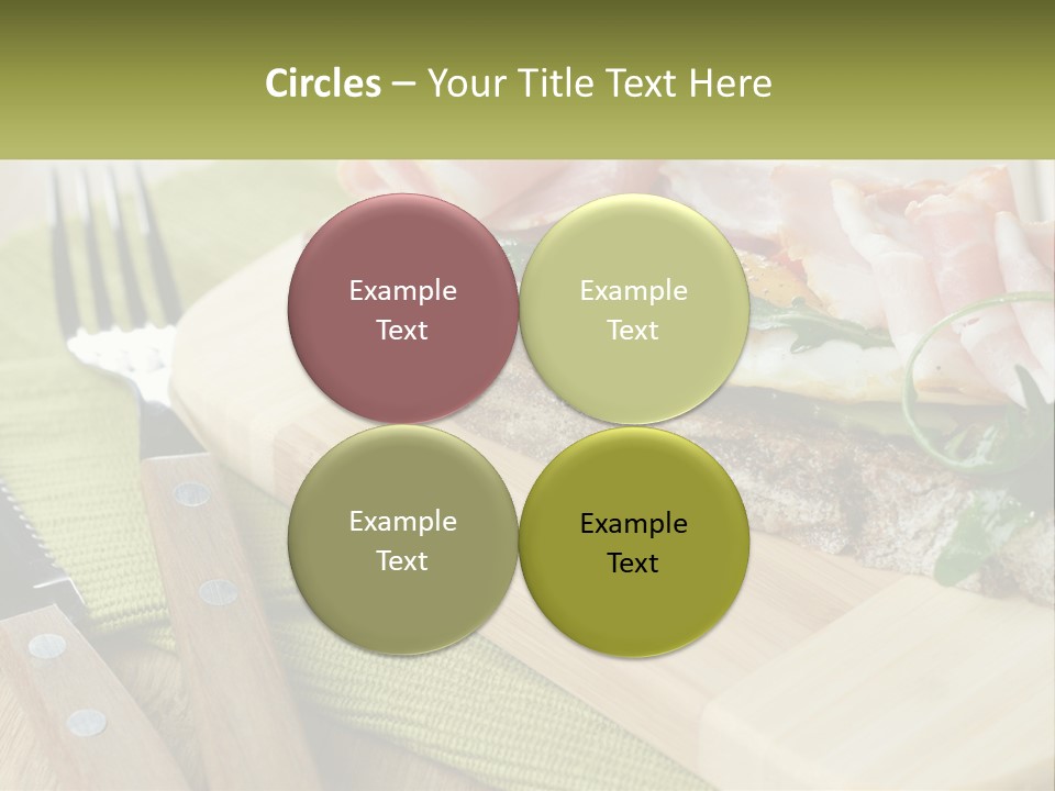 A Plate Of Food With A Knife And Fork PowerPoint Template