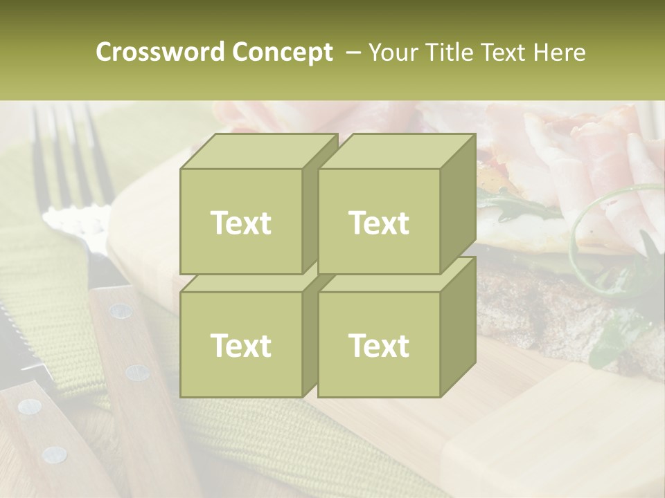 A Plate Of Food With A Knife And Fork PowerPoint Template
