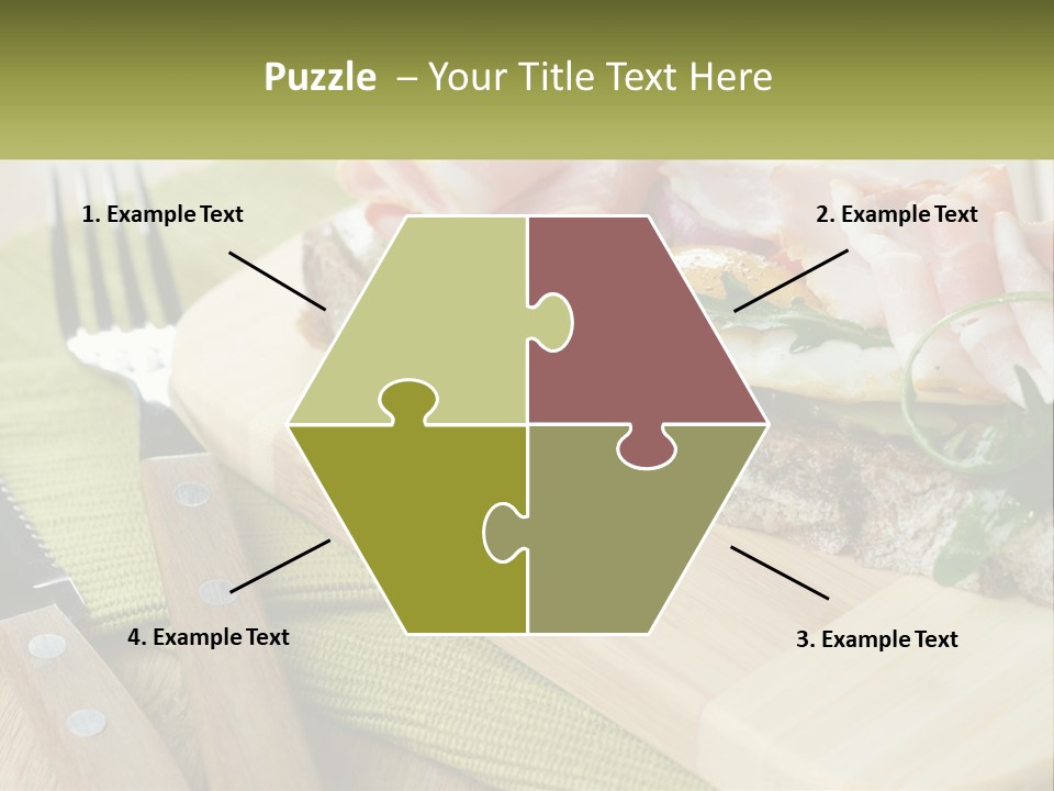 A Plate Of Food With A Knife And Fork PowerPoint Template