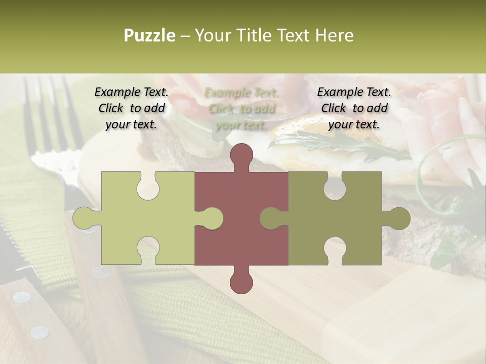 A Plate Of Food With A Knife And Fork PowerPoint Template