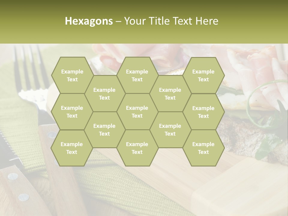 A Plate Of Food With A Knife And Fork PowerPoint Template