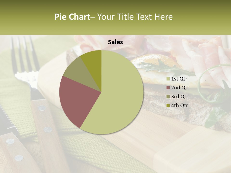 A Plate Of Food With A Knife And Fork PowerPoint Template