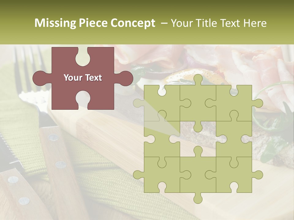 A Plate Of Food With A Knife And Fork PowerPoint Template