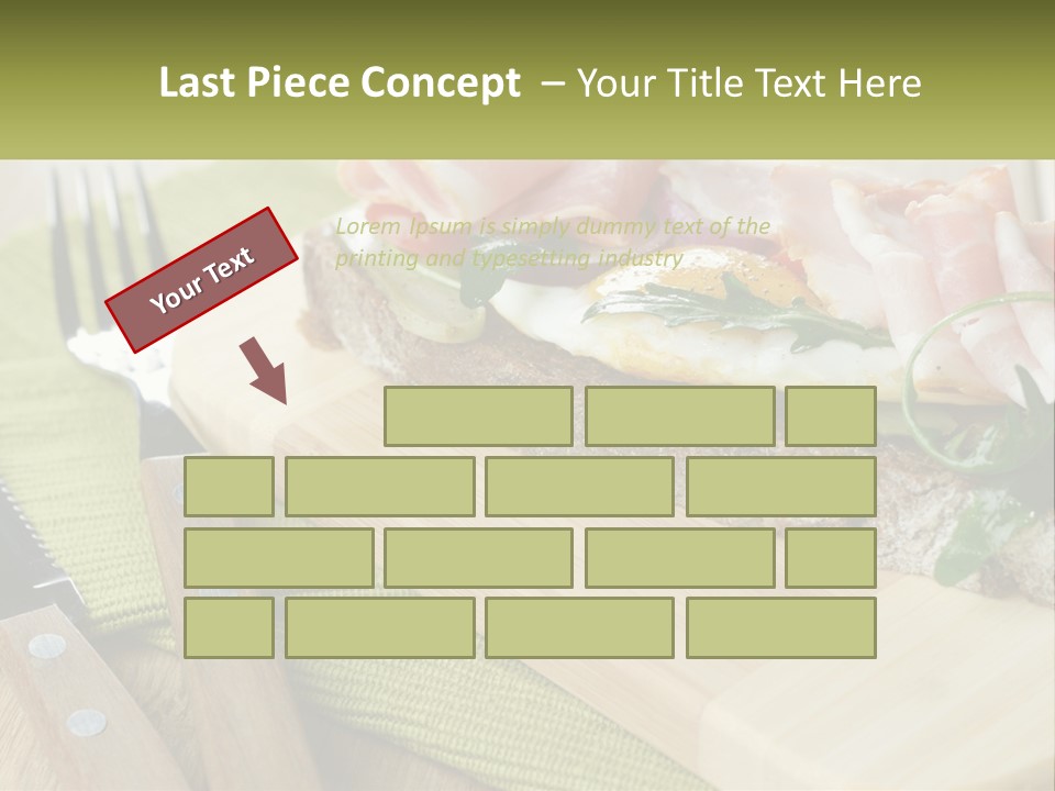 A Plate Of Food With A Knife And Fork PowerPoint Template