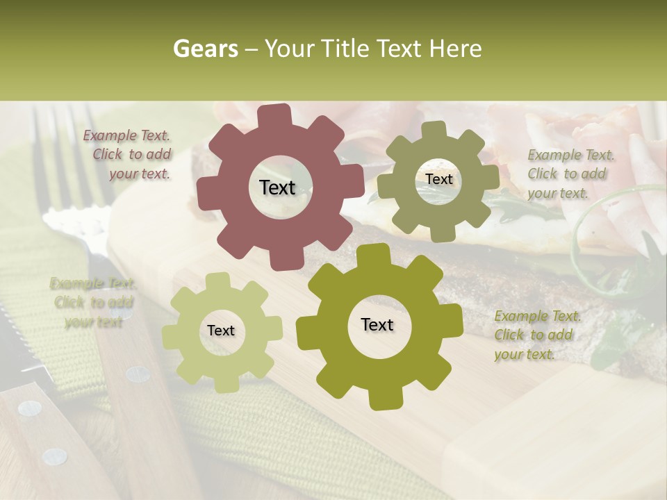 A Plate Of Food With A Knife And Fork PowerPoint Template