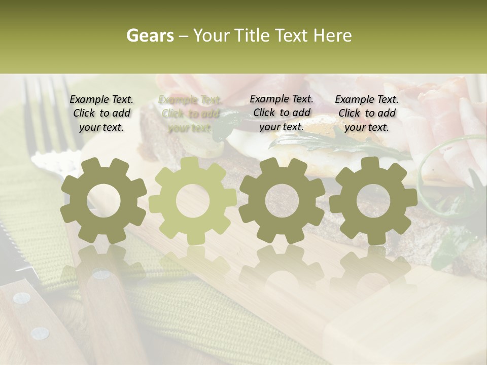 A Plate Of Food With A Knife And Fork PowerPoint Template