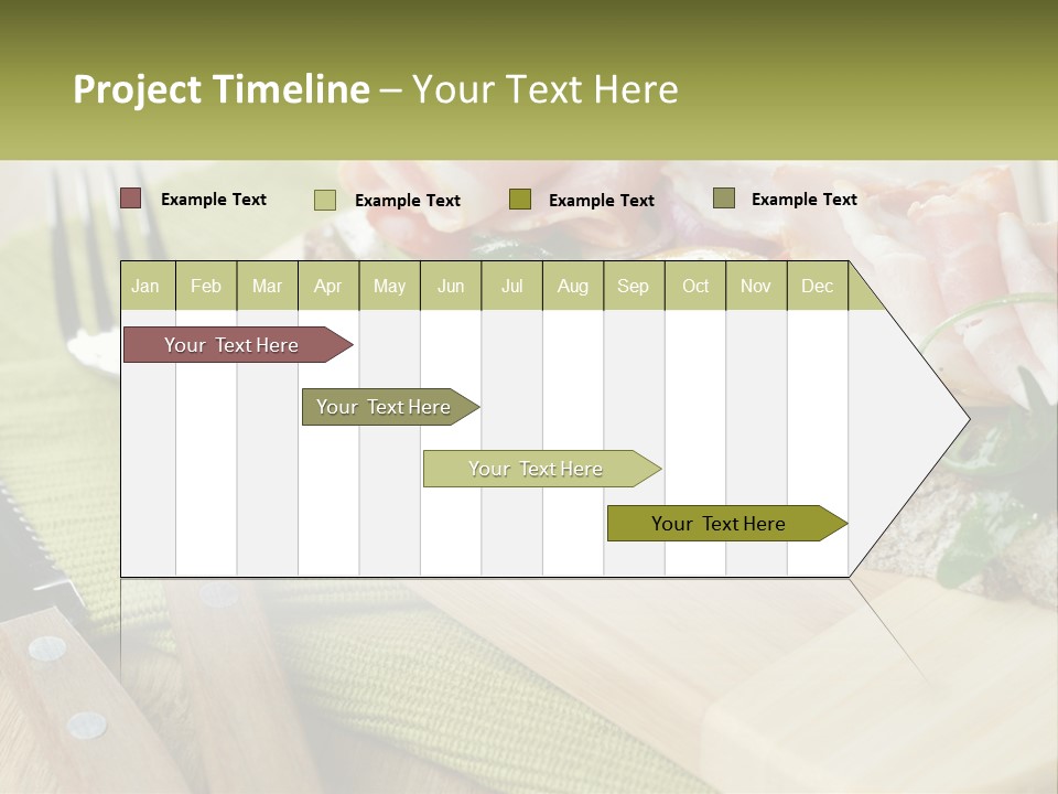 A Plate Of Food With A Knife And Fork PowerPoint Template