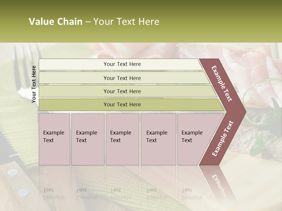 A Plate Of Food With A Knife And Fork PowerPoint Template
